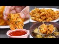 CRISPY POTATO LACCHA PAKORA ALOO LACCHA PAKORA CRUNCHY POTATO PAKODA RECIPE ALOO PAKORA