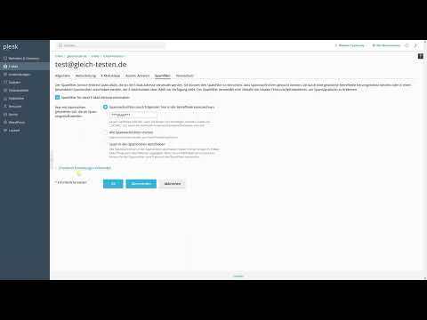 Plesk // E Mail - Spamfilter einrichten