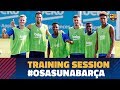Thursday's training session before the Champions League draw