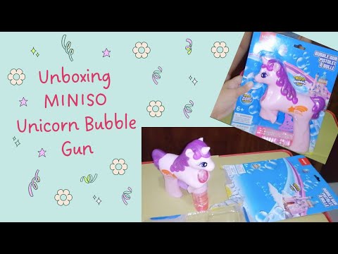 Unboxing MINISO Unicorn Bubble Gun
