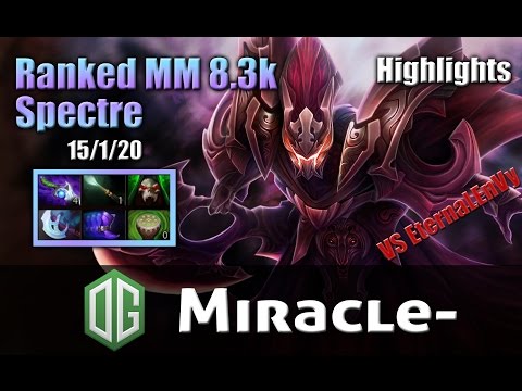 Dota 2 - Miracle- plays Spectre 8.3k mmr VS EternalEnvy (Slark) Ranked.