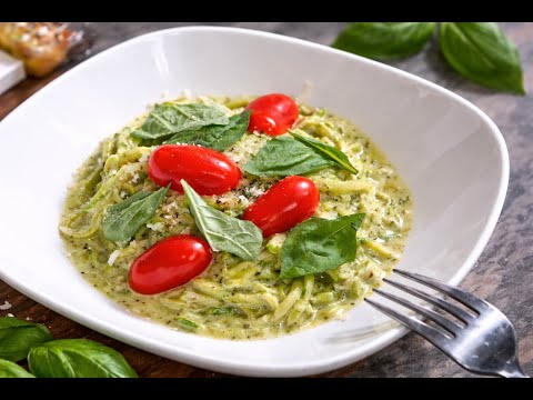 Zucchini Noodles Recipe with Fresh Basil Pesto (Ready in 15 Minutes)