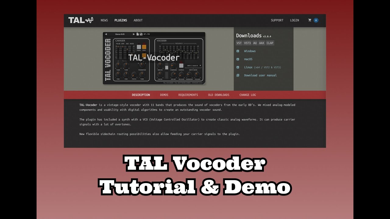 TAL Vocoder Tutorial & Demo