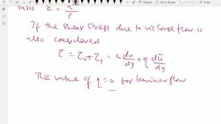 Fluid mechanics : - ( Shear stress in Turbulent Flow ) - 150.