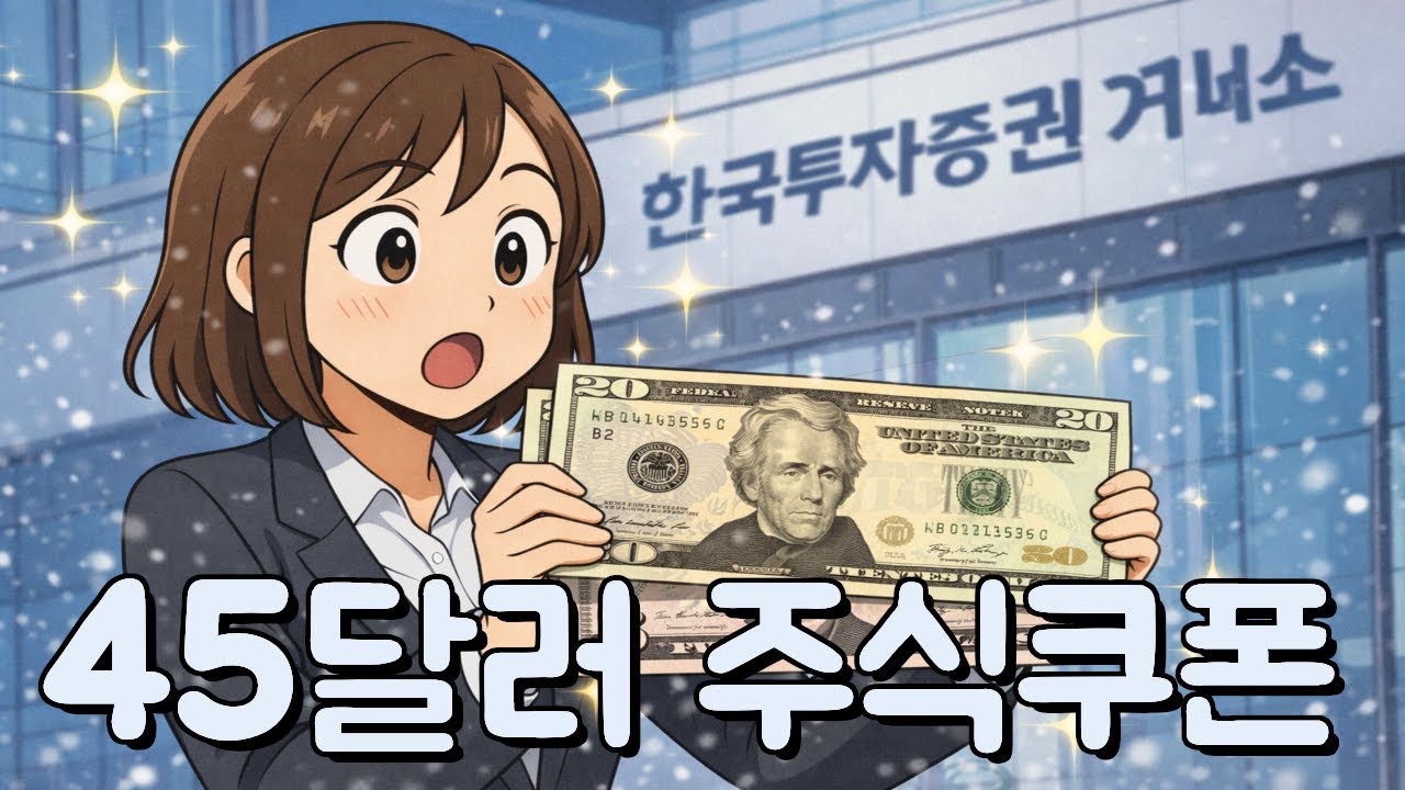 45달러 주식쿠폰 왔어요