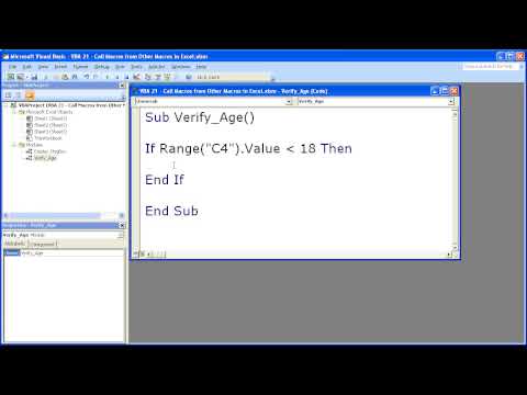 Excel Macro VBA Tip 21 - Call Macros from Other Macros in Excel