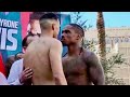 DAVID BENAVIDEZ VS KYRONE DAVIS FULL WEIGH IN & FACE OFF