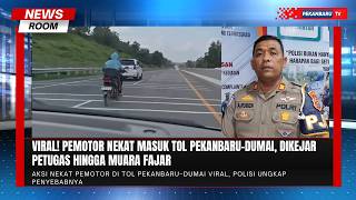 Viral! Pemotor Nekat Masuk Tol Pekanbaru–Dumai