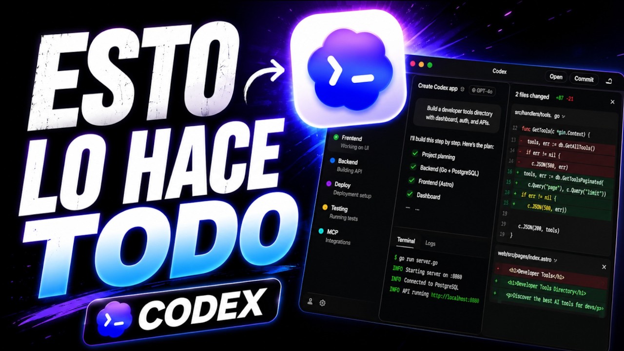 Cómo Crear un Proyecto COMPLETO con GPT Codex en $20 (Desde Cero)