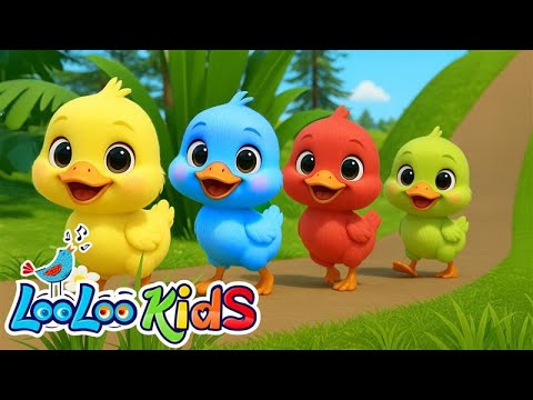 Five Little Ducks - Learn Colors with Colorful BALLS + Johny Johny Yes Papa - Kids Songs