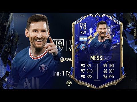 FIFA 22: LIONEL MESSI 98 TOTY PLAYER REVIEW I FIFA 22 ULTIMATE TEAM