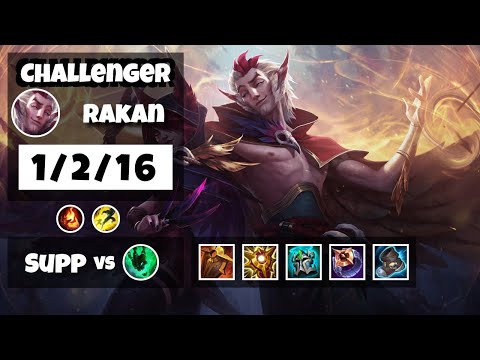 Rakan vs Thresh NA Challenger SUPPORT (1/2/16) - v11.10