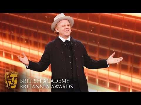 Thumbnail of the video: John C. Reilly Pays Tribute to Steve Coogan with Funny Speech | 2019 BAFTA Britannia Awards
