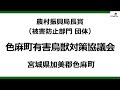 令和３年度鳥獣対策優良活動表彰受賞者からの取組報告（農村振興局長賞：色麻町有害鳥獣対策協議会）