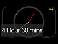4 Hour 30 Minutes - Analog Clock Timer & Alarm - 1080p - Countdown