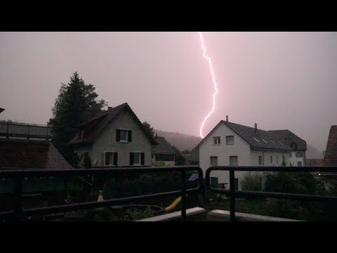 Blitz Naheinschlag Gewitter Urdorf 21.07.2017