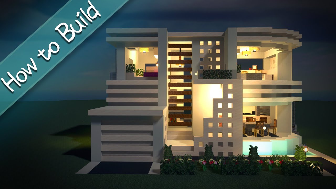 [OSHACRA] Part92 How to build Pure White Modern House/おしゃクラ！真っ白なモダンハウスの ...