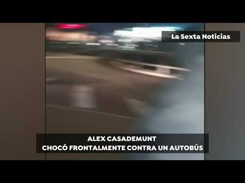 El vídeo del accidente de Álex Casademunt al chocar contra un autobús