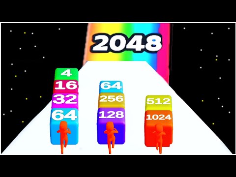 2048 Run 3D - merge cube 2048 - stack cube 2048 - Gameplay Walkthrough - Max Levels (Lv 61-70)
