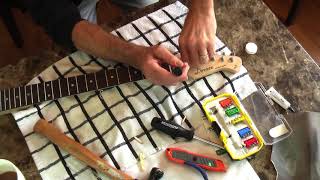 How to Modify and Upgrade a Budget Guitar, On a Budget! Part 2. Paint, Tuners, Nut, String Tree.