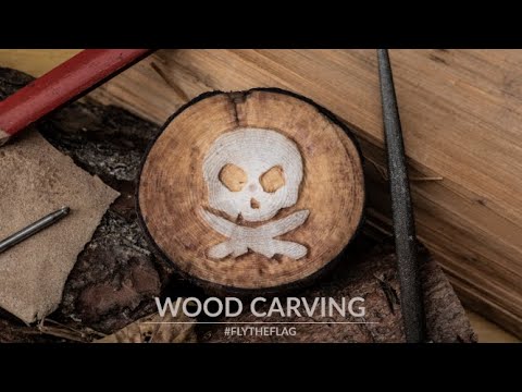 Woodcraft: WoodCarving a Logo using a dremel #flytheflag
