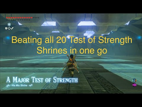 Beating all 20 Test of Strength Shrines in 1 Go, Zelda Botw