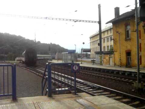 Odjezd Rychlíku 612 Bílina v Ústí nad Labem hl.n.