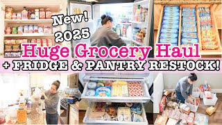 HUGE GROCERY HAUL 2025 + FRIDGE RESTOCK & PANTRY ORGANIZATION | SELLE DESHIRO CLEAN AND ORGANIZE