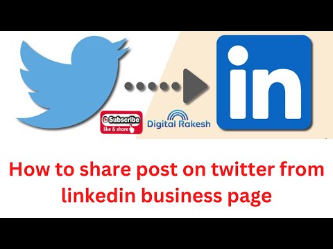 How to share post on twitter from linkedin business page  Social Media Marketing