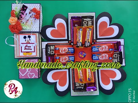 DIY EXPLOSION BOX WITH COMBINATION OF CHOCOLATE , PHOTOS AND MESSAGES | PRANALI AMBERKAR