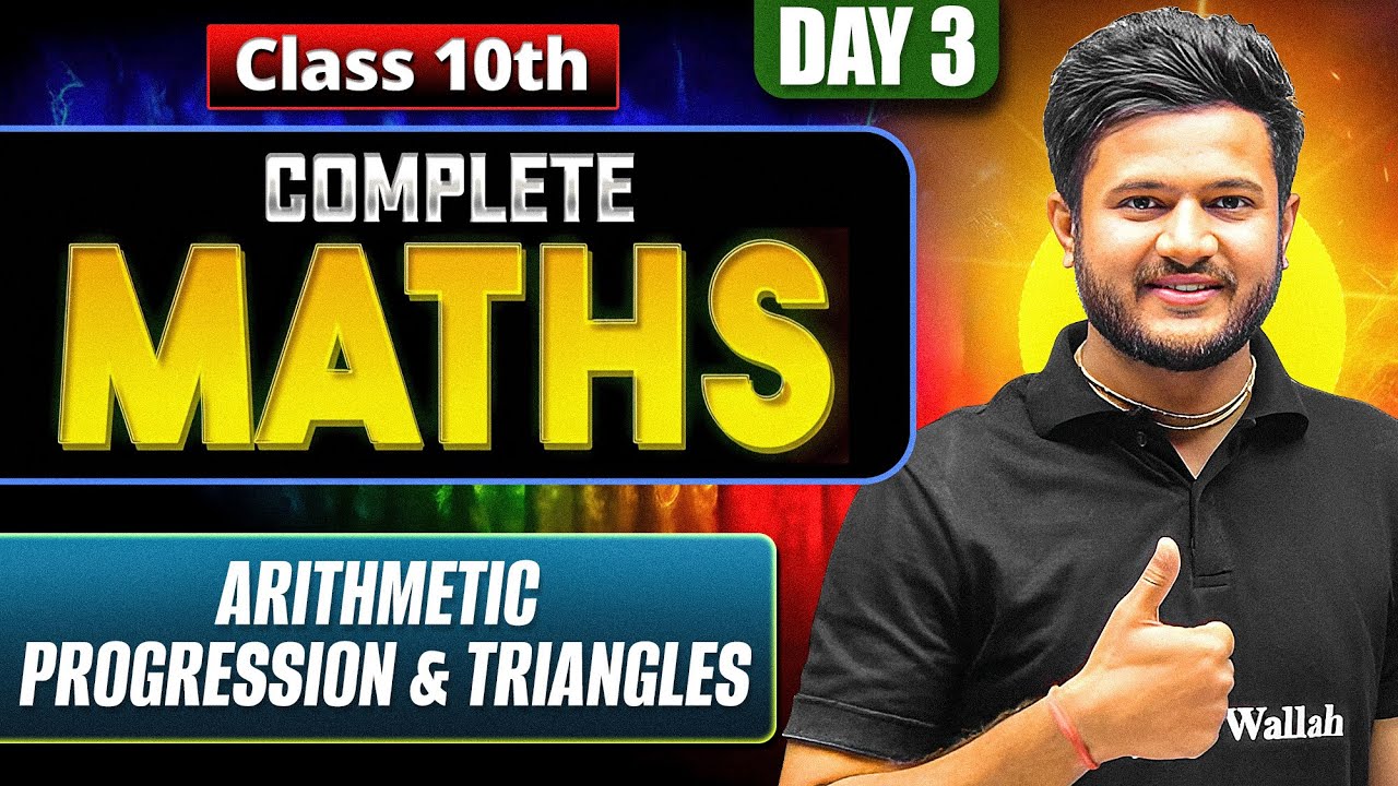 Complete Class 10 Maths || Arithmetic Progression & Triangles || Score 80/80 💥Day - 3 || CBSE Board
