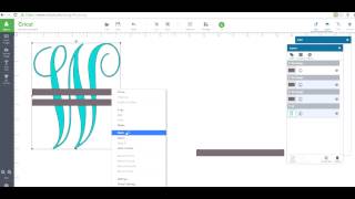How To Make A Monagram Split Letter In Cricut Design Space!