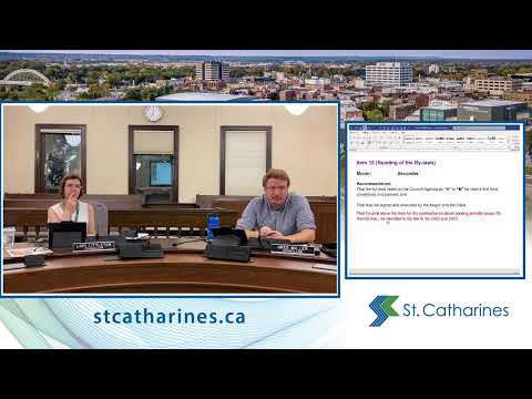 City of St. Catharines Council Meeting - Aug. 8, 2022