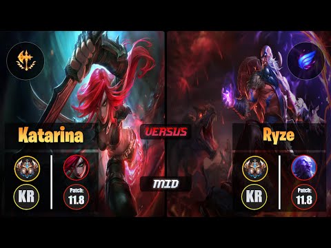 Challenger KATARINA [Conqueror] (Mid) VS  RYZE - Challenger KR Patch 11.8