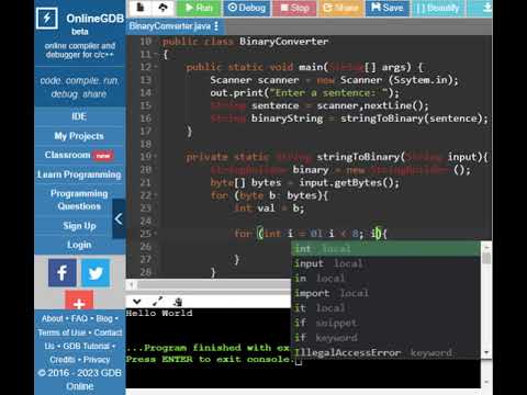 Java Programming Converting Sentences To Binary Made Easy