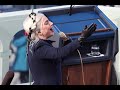 Lady Gaga performs the Star Spangled Ban