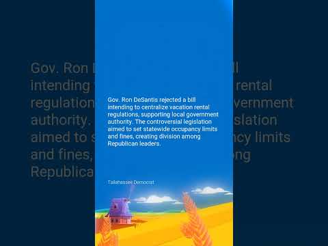 DeSantis vetoes vacation rental bill
