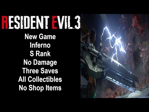Resident Evil 3 Remake - S-Rank/Inferno/100%/No Damage Walkthrough (PC)