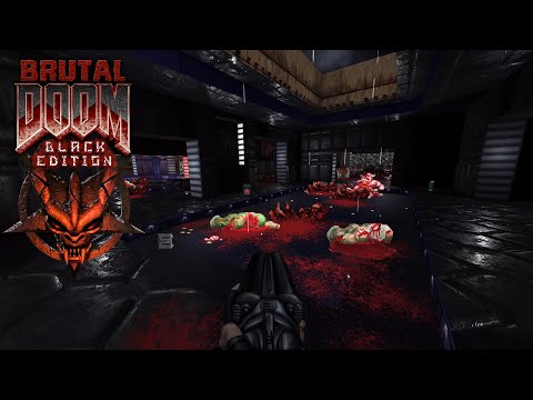 Brutal Doom Black Edition + D64ifier [No HUD, Parallax, Rain, Relighting] - E1M1 Remake | 4K/60