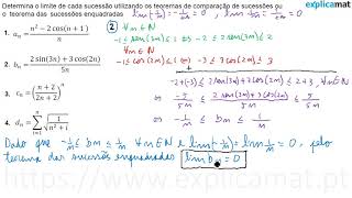 Teorema das Sucessões Enquadradas | Exercícios Práticos