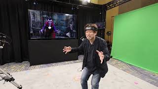 UE5 meshcapade技術を体験。マーカーレス撮影した映像から演者の表情、指先までの動きをリアルタイム取得。ボーン駆動無し/直接メッシュ駆動でアニメーション。シワやたるみもシミュレーションで再現