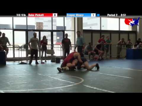 Duke Pickett vs. Cooper Moore at 2013 Junior Nationals - FILA - FS