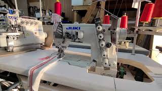 How to release tension on a Juki MF-7523 coverstitch