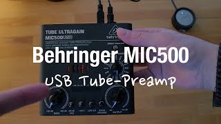 Video thumbnail for Behringer MIC500 Tube Ultragain - USB Audio Interface Tube Preamp Review by Review Tech TV