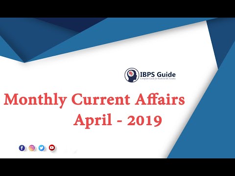 Best APRIL 2019 Current Affairs in English | Finest MCQ for all Bank, SSC, Railway exams