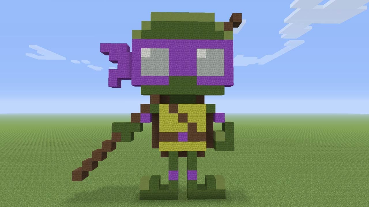 Minecraft Pixel Art - Donatello from TMNT