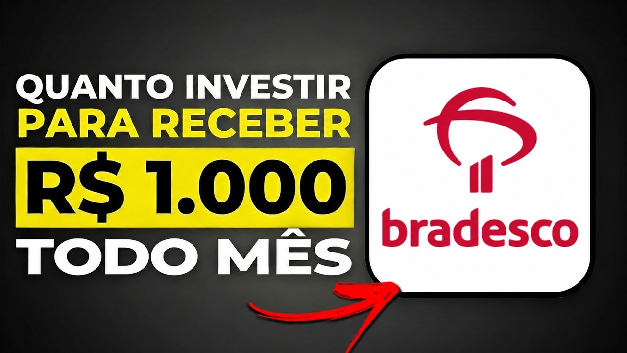 Quanto Investir Para Receber R$1.000,00 Por Mês de DIVIDENDOS com Ações do BRADESCO? BBDC3 ou BBDC4?