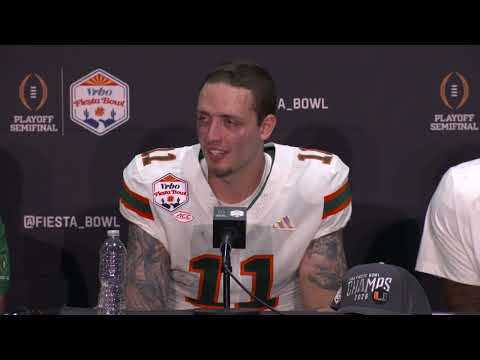 Miami Hurricanes press conference post Fiesta Bowl win over Ole Miss