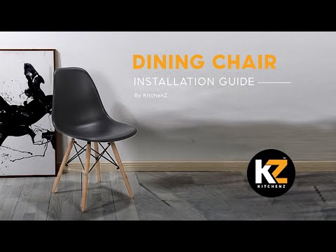 KitchenZ |  Installation Guide | HomeZ Eames Lounge Chair with Dowel Wood Eiffel Legs | HMZ-DC-A304B