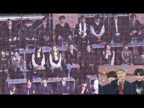 (ENG SUBS) 190106 Wanna One + Stray Kids + Twice reaction to BTS 'Album of the Year' speech @ GDA